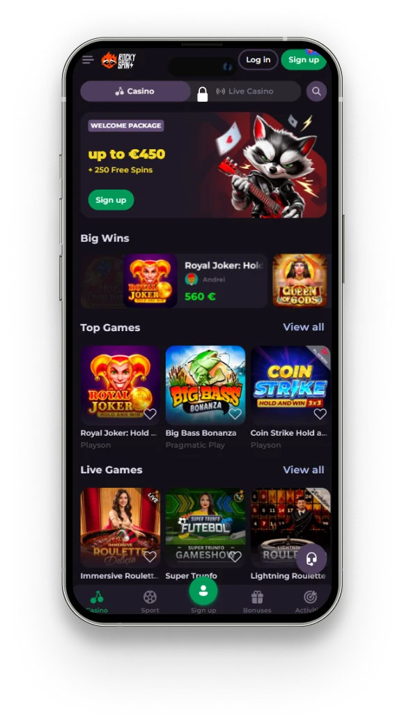 Rockyspin application